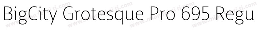 BigCity Grotesque Pro 695 Regular字体转换
